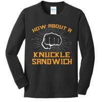 How About A Sandwich Knuckle – Fist To Face Kids Long Sleeve Shirt