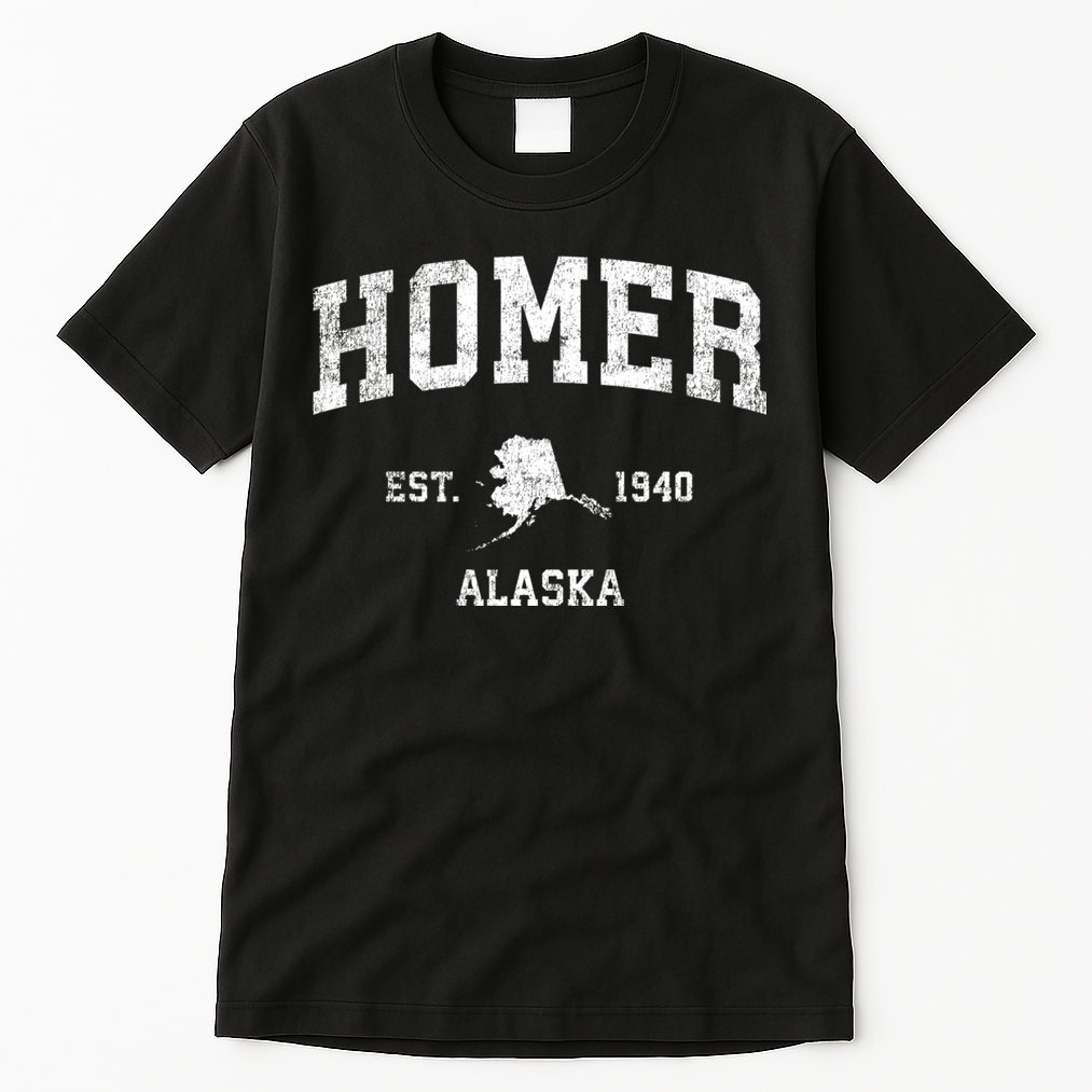 Homer Alaska Ak Vintage Sports Tall T-Shirt