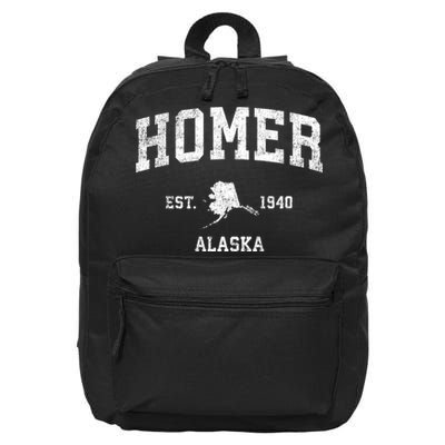 Homer Alaska Ak Vintage Sports 16 in Basic Backpack