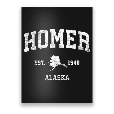 Homer Alaska Ak Vintage Sports Poster