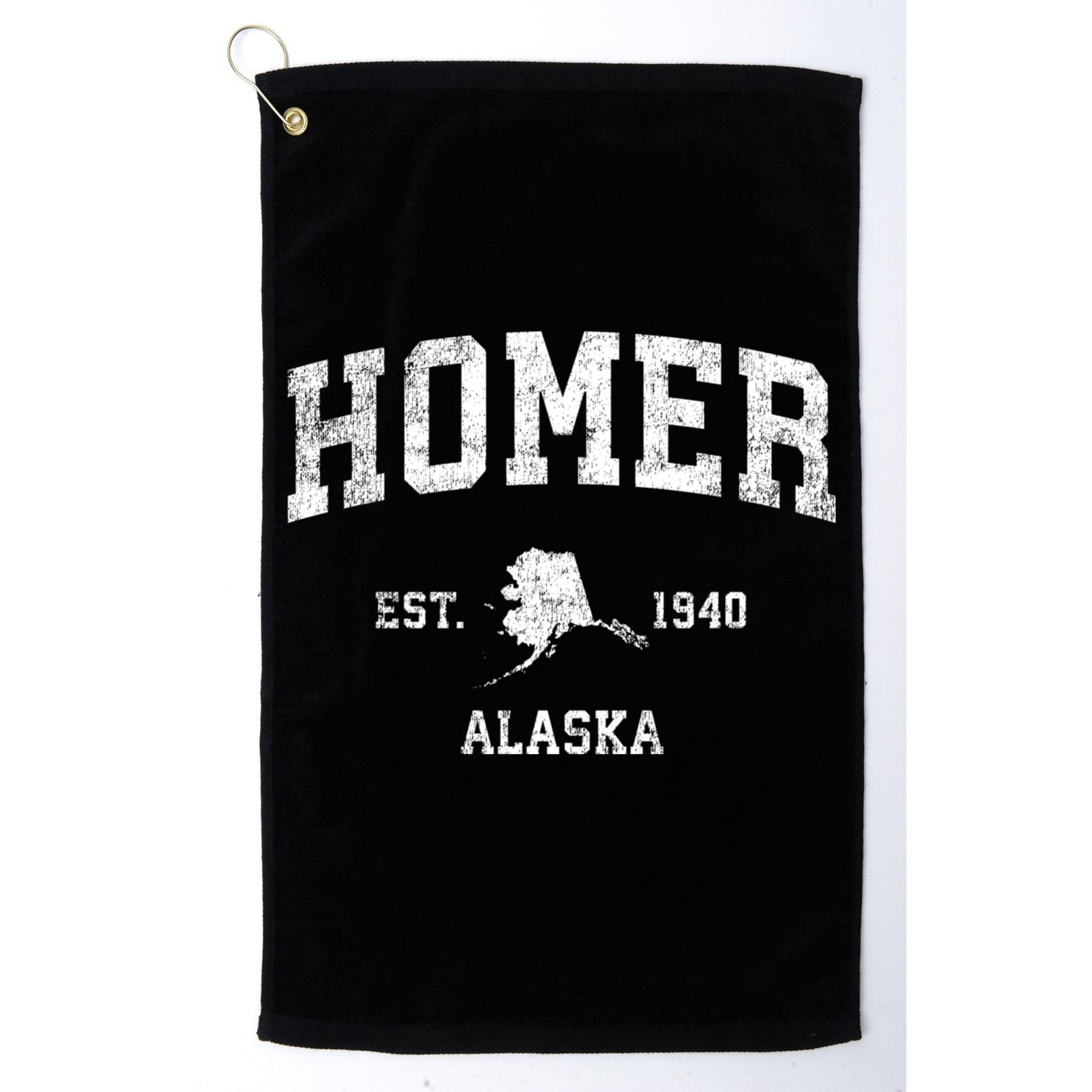 Homer Alaska Ak Vintage Sports Golf Towel