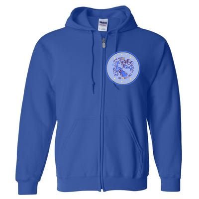 Horsocope Astrology Aquarius Gift Full Zip Hoodie