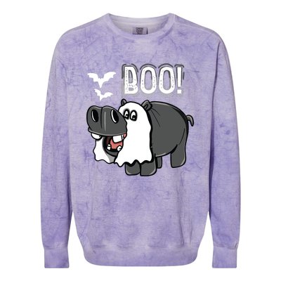 Hippo Africa Animal Hippopotamus Halloween Costume Colorblast Crewneck Sweatshirt