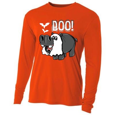 Hippo Africa Animal Hippopotamus Halloween Costume Cooling Performance Long Sleeve Crew