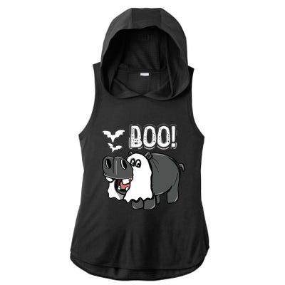 Hippo Africa Animal Hippopotamus Halloween Costume Ladies PosiCharge Tri-Blend Wicking Draft Hoodie Tank