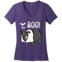 Hippo Africa Animal Hippopotamus Halloween Costume Women's V-Neck T-Shirt