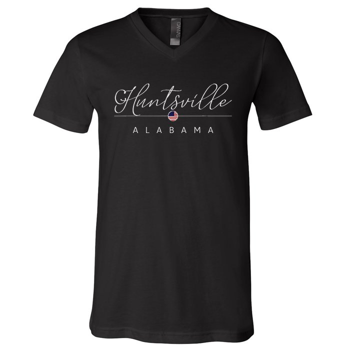 Huntsville Alabama Al On Huntsville V-Neck T-Shirt