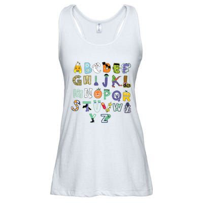 Halloween Alphabet ABC Teacher Costume Kids Ladies Essential Flowy Tank
