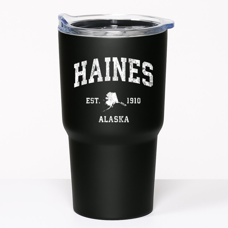 Haines Alaska Ak Vintage Athletic Sports Tumbler