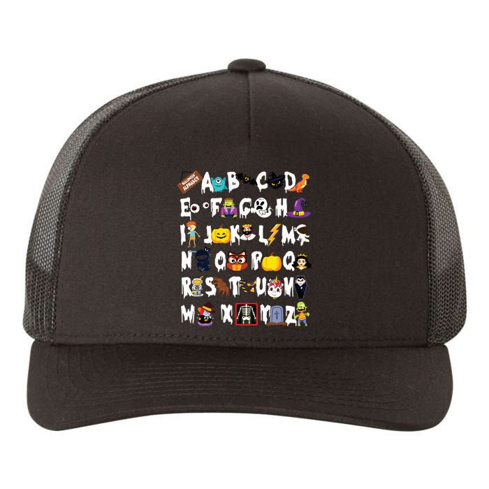 Halloween Alphabet Abcs Learning Kindergarten Teacher Yupoong Adult 5-Panel Trucker Hat