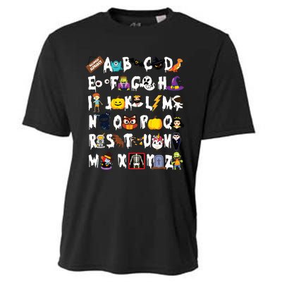 Halloween Alphabet Abcs Learning Kindergarten Teacher Cooling Performance Crew T-Shirt