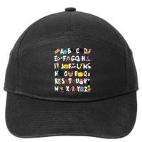 Halloween Alphabet Abcs Learning Kindergarten Teacher 7-Panel Snapback Hat