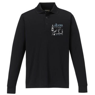 Hiking Adventure Alaska Is Calling And I Must Go Alaska Performance Long Sleeve Polo