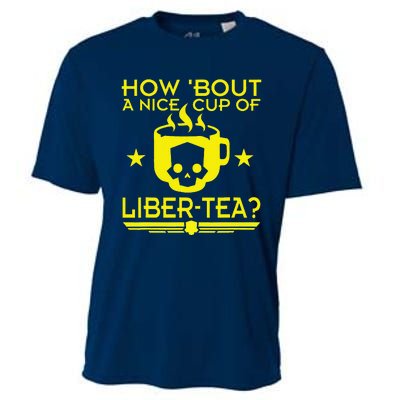 How About A Nice Cup Of Libert Tea Funny Cooling Performance Crew T-Shirt