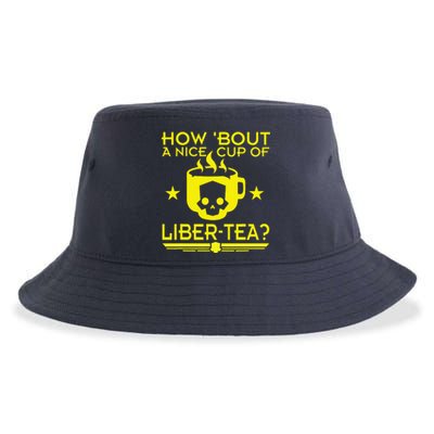 How About A Nice Cup Of Libert Tea Funny Sustainable Bucket Hat