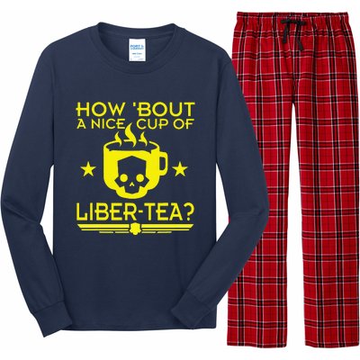 How About A Nice Cup Of Libert Tea Funny Long Sleeve Pajama Set