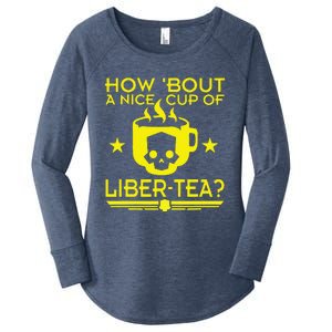 How About A Nice Cup Of Libert Tea Funny Women's Perfect Tri Tunic Long Sleeve Shirt