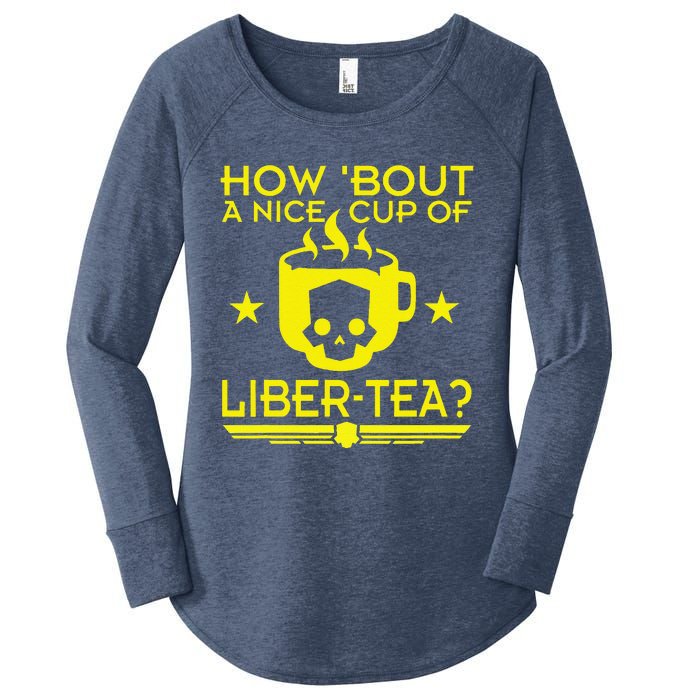 How About A Nice Cup Of Libert Tea Funny Women's Perfect Tri Tunic Long Sleeve Shirt