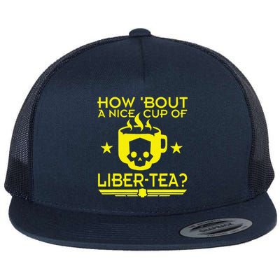 How About A Nice Cup Of Libert Tea Funny Flat Bill Trucker Hat