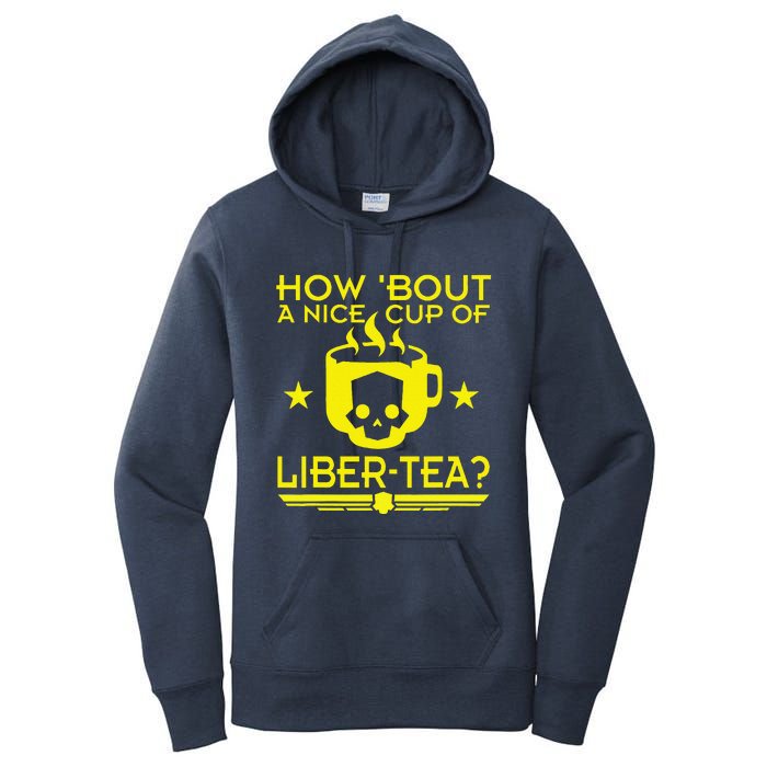 How About A Nice Cup Of Libert Tea Funny Women's Pullover Hoodie