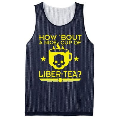 How About A Nice Cup Of Libert Tea Funny Mesh Reversible Basketball Jersey Tank