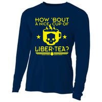 How About A Nice Cup Of Libert Tea Funny Cooling Performance Long Sleeve Crew