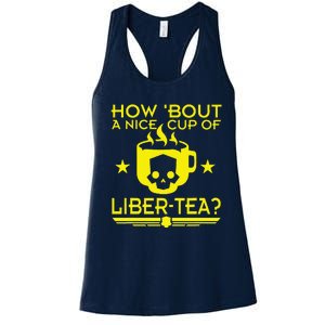 How About A Nice Cup Of Libert Tea Funny Women's Racerback Tank