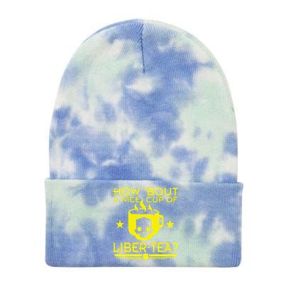 How About A Nice Cup Of Libert Tea Funny Tie Dye 12in Knit Beanie