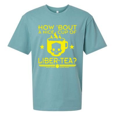 How About A Nice Cup Of Libert Tea Funny Sueded Cloud Jersey T-Shirt