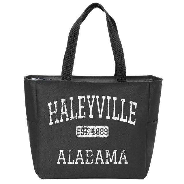 Haleyville Alabama Al Vintage Zip Tote Bag
