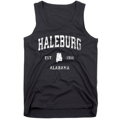 Haleburg Alabama Al Vintage Athletic Sports Design Tank Top