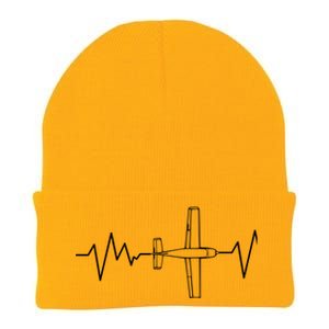 Heartbeat Airplane Aviation Aircraft Pilot Plane Gift Knit Cap Winter Beanie