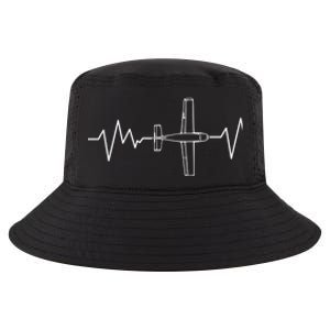 Heartbeat Airplane Aviation Aircraft Pilot Plane Gift Cool Comfort Performance Bucket Hat