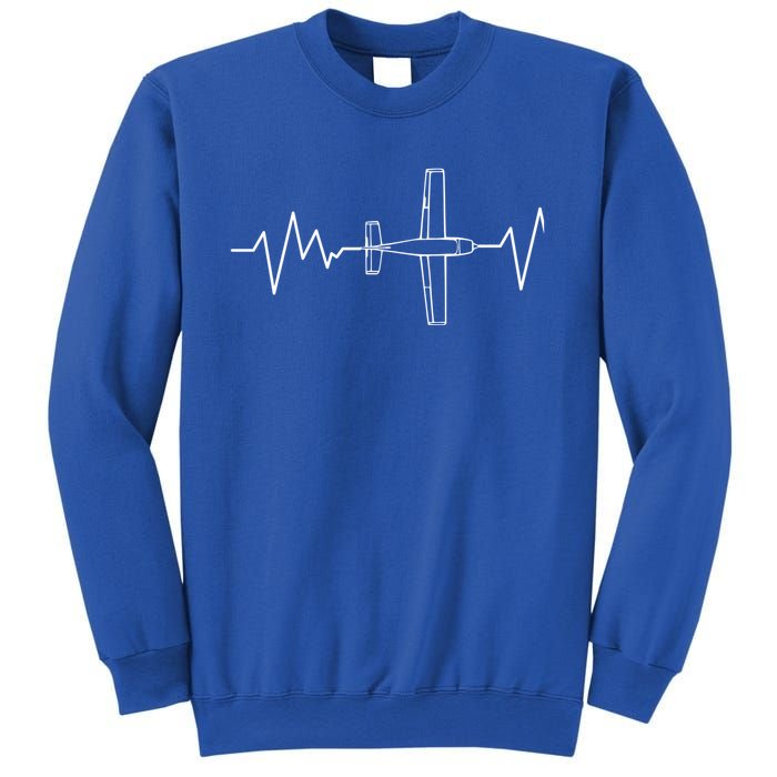 Heartbeat Airplane Aviation Aircraft Pilot Plane Gift Sweatshirt