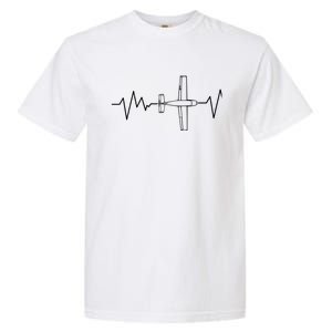 Heartbeat Airplane Aviation Aircraft Pilot Plane Gift Garment-Dyed Heavyweight T-Shirt