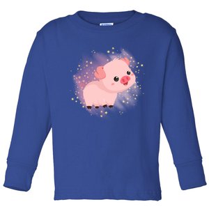 Happy And Adorable Piggy And Cute Gift Toddler Long Sleeve Shirt