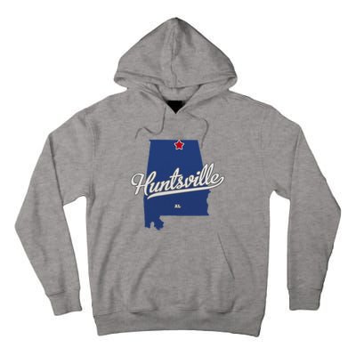 Huntsville Alabama Al Map Tall Hoodie