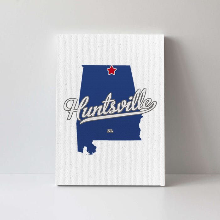 Huntsville Alabama Al Map Canvas