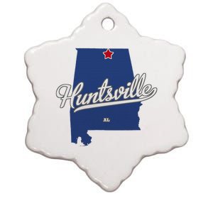 Huntsville Alabama Al Map Ceramic Star Ornament