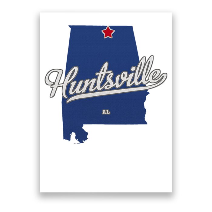 Huntsville Alabama Al Map Poster