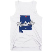 Huntsville Alabama Al Map Tank Top