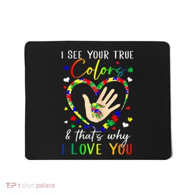 Heart Autism Awareness Month Support Mom Dad Sped Teachers Mousepad