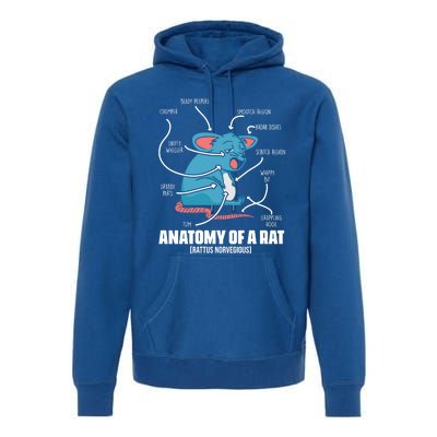 Humorous Animal Anatomy Rat Body Part For Rodent Lovers Meaningful Gift Premium Hoodie