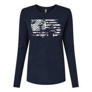 Hunting Archer American Flag Bowhunting Hunter Men Womens Cotton Relaxed Long Sleeve T-Shirt