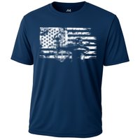 Hunting Archer American Flag Bowhunting Hunter Men Cooling Performance Crew T-Shirt