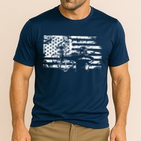 Hunting Archer American Flag Bowhunting Hunter Men Cooling Performance Crew T-Shirt