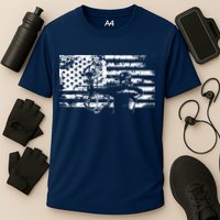 Hunting Archer American Flag Bowhunting Hunter Men Cooling Performance Crew T-Shirt