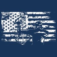 Hunting Archer American Flag Bowhunting Hunter Men Cooling Performance Crew T-Shirt