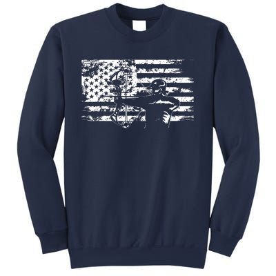 Hunting Archer American Flag Bowhunting Hunter Men Sweatshirt