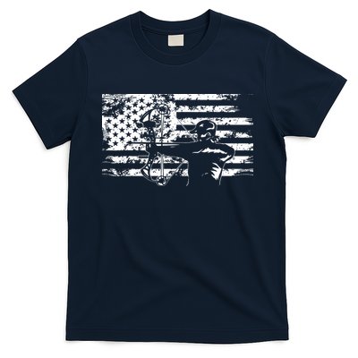Hunting Archer American Flag Bowhunting Hunter Men T-Shirt